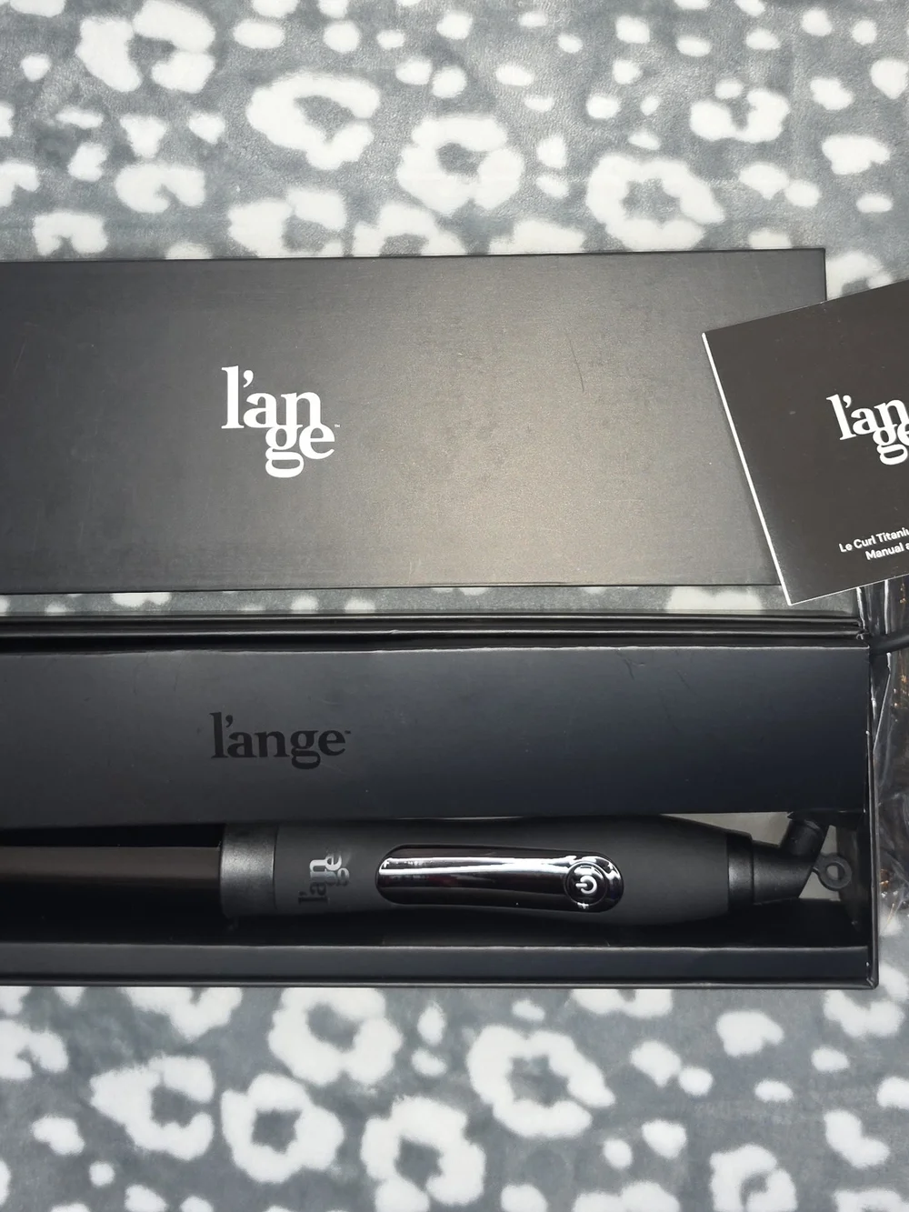 L’ange Lange Le Curl Titanium Curling Wand Black 32mm NEW Open Box